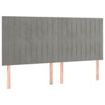 vidaXL Cadre de lit avec tête de lit Gris clair 180x200 cm Velours