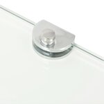 vidaXL Étagères d'angle 2 Pièces et supports Verre Transparent 45x45 cm