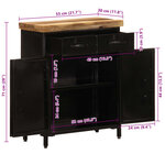 vidaXL Buffet 55x30x71 cm bois massif de manguier