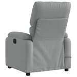vidaXL Fauteuil de massage inclinable Gris clair Tissu