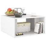 vidaXL Tables basses 4 Pièces blanc brillant 33x33x33cm bois d'ingénierie