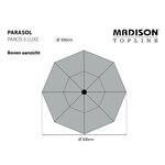 Madison Parasol de jardin Paros II Luxe 300 cm gris