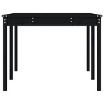 vidaXL Table de jardin noir 203 5x100x76 cm bois massif de pin