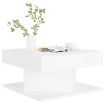 vidaXL Table basse Blanc 57x57x30 cm Bois d'ingénierie