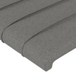vidaXL Cadre de lit avec tête de lit Gris foncé 90x190 cm Tissu