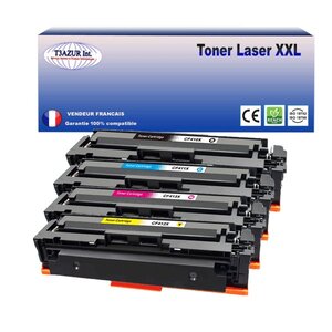 T3AZUR - Lot de 4 Toners compatibles avec Canon 046H pour Canon LBP-653Cdw LBP-654Cx (Noir+Couleur)