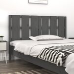 vidaXL Tête de lit Gris 155 5x4x100 cm Bois massif de pin
