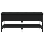 vidaXL Banc à chaussures noir 102x42x45 cm bois d'ingénierie