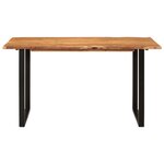 vidaXL Table de salle à manger 140x70x76 cm Bois d'acacia solide