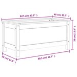 vidaXL Jardinière blanc 82 5x40x39 cm bois massif de pin