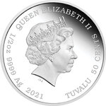 Pièce de monnaie en Argent 50 Cents g 15.57 (1/2 oz) Millésime 2021 James Bond 007 LIVE AND LET DIE