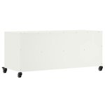 vidaXL Meuble TV blanc 100 5x39x43 5 cm acier laminé à froid