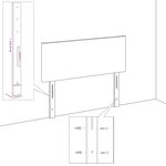 vidaXL Têtes de lit 2 Pièces Noir 90x5x78/88 cm Velours