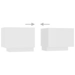 vidaXL Meuble TV avec lumières LED Blanc 260x35x40 cm