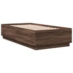 vidaXL Cadre de lit chêne marron 75x190 cm bois d'ingénierie