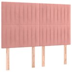 vidaXL Cadre de lit avec tête de lit Rose 140x200 cm Velours