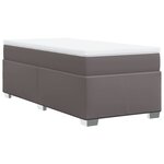 vidaXL Sommier à lattes de lit avec matelas Gris 90x190 cm Similicuir