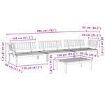 vidaXL Salon palette de jardin 4 Pièces bois d'acacia massif