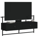 vidaXL Meuble TV mural noir 100 5x30x51 cm bois d'ingénierie