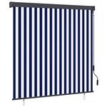 vidaXL Store roulant d'extérieur 170x250 cm Bleu et blanc