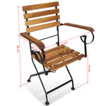 vidaXL Chaises pliables de jardin lot de 2 Acier et bois acacia solide