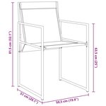vidaXL Chaises de jardin 4 Pièces noir acier et textilène