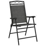vidaXL Chaises de jardin pliables lot de 2 en acier et textilène