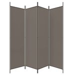 vidaXL Cloison de séparation 4 panneaux Anthracite 200x200 cm Tissu