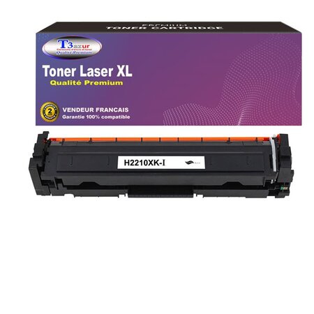 T3AZUR  - Toner Laser compatible avec HP W2210X remplace HP 207X  (207X) Noir (avec puce)