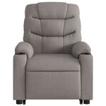 vidaXL Fauteuil inclinable de massage électrique Taupe Tissu