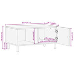 vidaXL Table basse 80x50x40 cm bois massif d'acacia