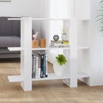 vidaXL Bibliothèque/Séparateur de pièce Blanc brillant 100x30x87 cm