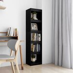 vidaXL Bibliothèque/Séparateur de pièce Noir 40x30x167 5 cm Pin massif