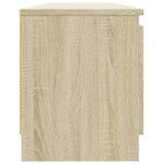 vidaXL Meuble TV avec lumières LED chêne sonoma 120x30x35 5 cm
