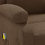 vidaXL Fauteuil de massage Marron Tissu