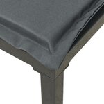 vidaXL Chaises d'angle de jardin avec coussins 2 Pièces noir/gris