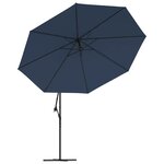 vidaXL Parasol de jardin en porte-à-faux 3 5 m bleu
