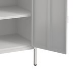 Armoire de bureau casier de bureau meuble de rangement pour salon bureau chambre atelier acier 110 x 70 x 40 cm gris clair 03_0006317