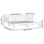 vidaXL Lit coulissant 2x(80x200) cm Bois de pin massif