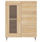 vidaXL Buffet haut Chêne sonoma 69 5x34x180 cm Bois d'ingénierie