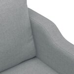 vidaXL Canapé à 3 places Gris clair 180 cm Tissu