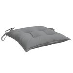 vidaXL Coussins de chaise lot de 6 gris 40x40x7 cm tissu oxford