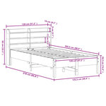 vidaXL Cadre de lit sans matelas 120x200 cm bois de pin massif