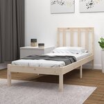 vidaXL Cadre de lit bois de pin massif 75x190 cm petit simple