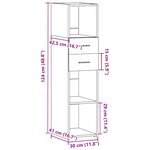 vidaXL Buffet haut chêne sonoma 30x42 5x124 cm bois d'ingénierie