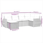 vidaXL Salon de jardin avec coussins 6Pièces mélange beige résine tressée