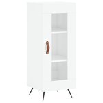 vidaXL Buffet haut Blanc brillant 34 5x34x180 cm Bois d'ingénierie