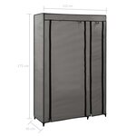 vidaXL Garde-robes pliables 2 Pièces Gris 110x45x175 cm Tissu