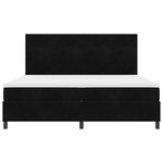 Lit Box Spring vidaXL avec Matelas & LED Noir 200x200 cm Velours