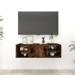 vidaXL Étagère murale chêne fumé 102x30x29 cm bois d'ingénierie